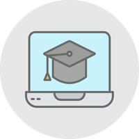 Education Line Filled Light Icon vector