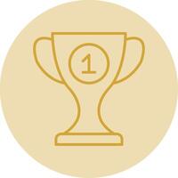 Cup Line Yellow Circle Icon vector