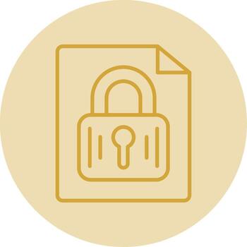 File Line Yellow Circle Icon vector