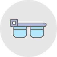 Smart Glasses Line Filled Light Icon vector