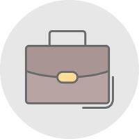 Bag Line Filled Light Icon vector