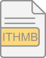 ithmb archivo formato línea lleno ligero icono vector
