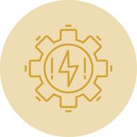 Electrical Line Yellow Circle Icon vector