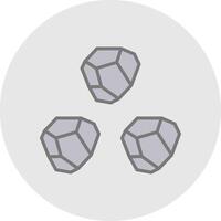 Boulder Line Filled Light Icon vector