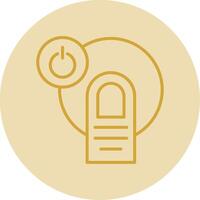 Power Line Yellow Circle Icon vector