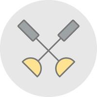 Paddle Line Filled Light Icon vector