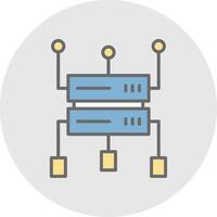 Data Structure Line Filled Light Icon vector