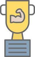 Trophy Line Filled Light Icon vector