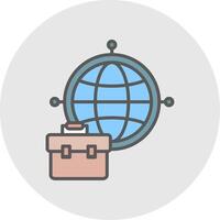 International Business Line Filled Light Icon vector