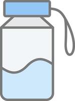 Water Bottle Line Filled Light Icon vector