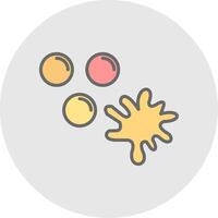 Paintballs Line Filled Light Icon vector