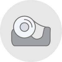 Tape Line Filled Light Icon vector