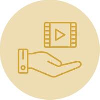 Line Yellow Circle Icon vector