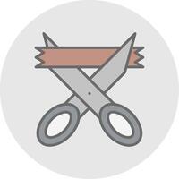 Scissors Line Filled Light Icon vector