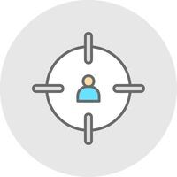 Headshot Line Filled Light Icon vector