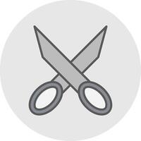 Scissors Line Filled Light Icon vector