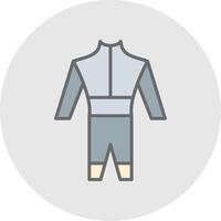 Wetsuit Line Filled Light Icon vector
