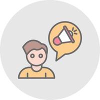 Promotion Line Filled Light Icon vector