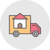 Moving Service Line Filled Light Icon vector