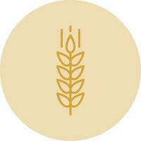 Wheat Line Yellow Circle Icon vector
