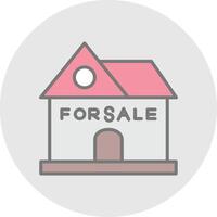 For Sale Line Filled Light Icon vector