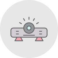 Projector Line Filled Light Icon vector