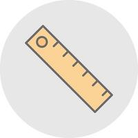 Ruler Line Filled Light Icon vector