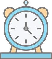 alarma reloj línea lleno ligero icono vector