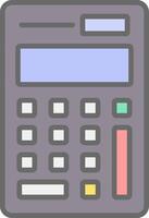 calculadora línea lleno ligero icono vector