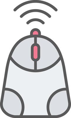Mouse Line Filled Light Icon