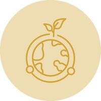 Ozone Layer Line Yellow Circle Icon vector