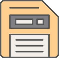 Floppy Disk Line Filled Light Icon vector