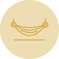 Hammock Line Yellow Circle Icon vector