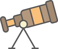 Telescope Line Filled Light Icon vector