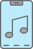 Mobile Line Filled Light Icon vector
