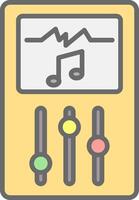 Music Player Line Filled Light Icon vector