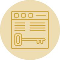 Keywords Line Yellow Circle Icon vector