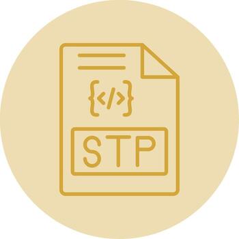 File Formats Line Yellow Circle Icon vector