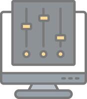 Sliders Line Filled Light Icon vector