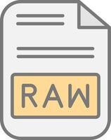 Raw Line Filled Light Icon vector