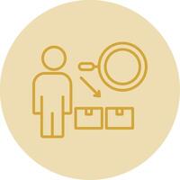 Product Supervision Line Yellow Circle Icon vector