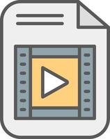 File Line Filled Light Icon vector