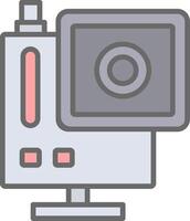 Gopro Line Filled Light Icon vector