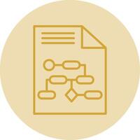 Arrangment Line Yellow Circle Icon vector