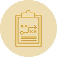 Tactics Line Yellow Circle Icon vector