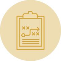 Tactics Line Yellow Circle Icon vector