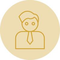 Manager Line Yellow Circle Icon vector