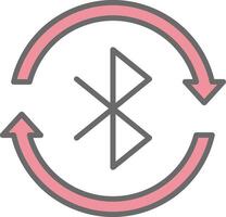 Bluetooth Line Filled Light Icon vector