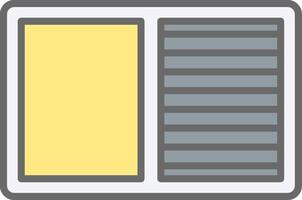 Contrast Line Filled Light Icon vector