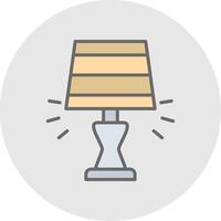 Lamp Line Filled Light Icon vector